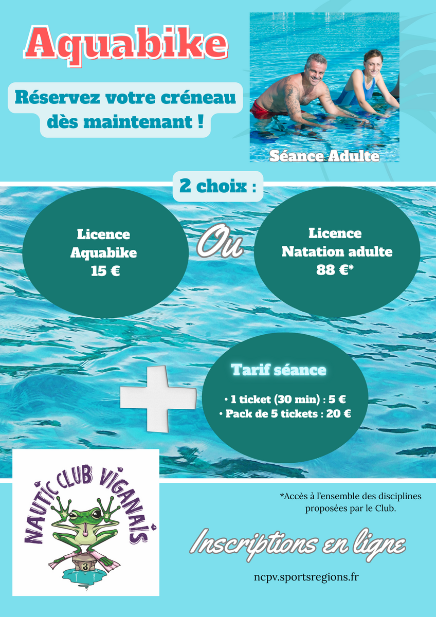 AQUABIKE - réservez votre séance !